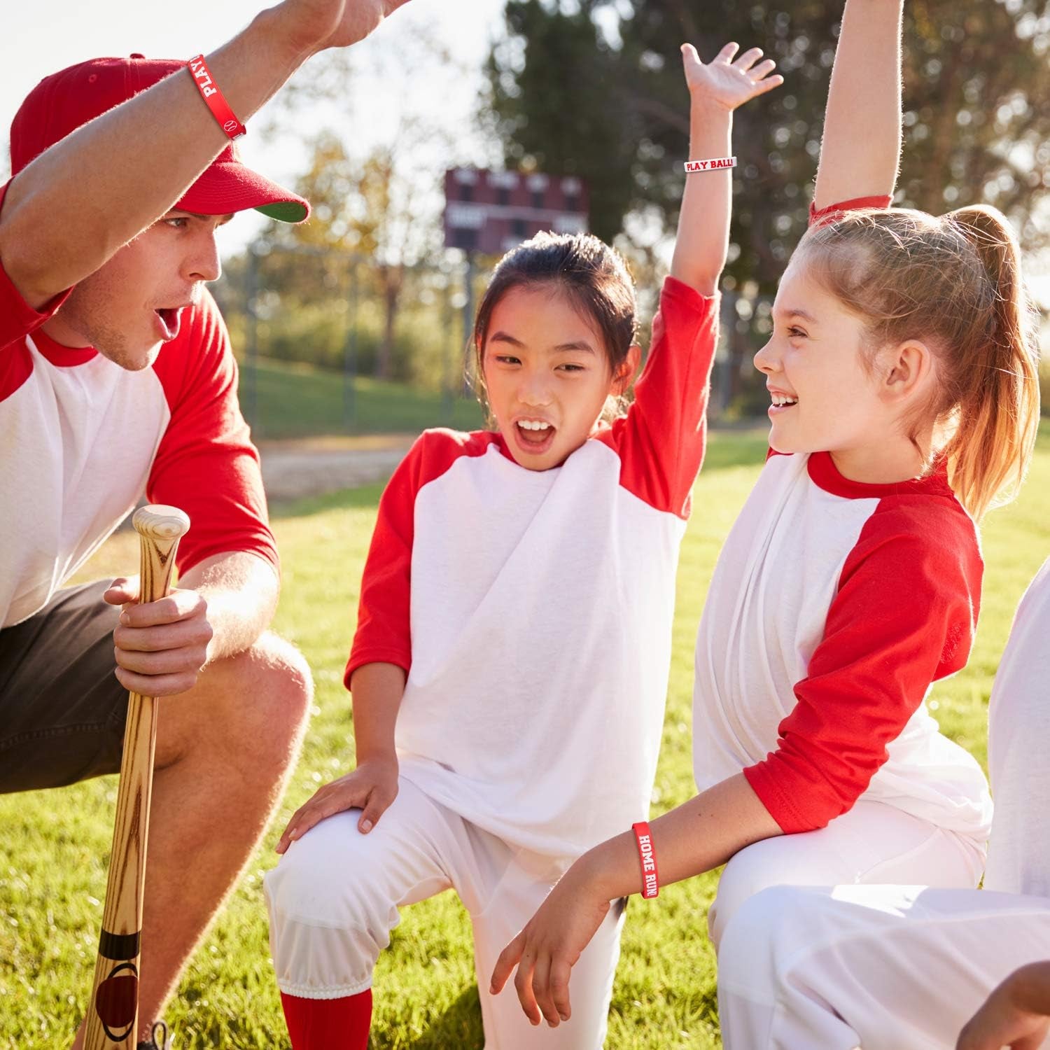 Baseball Silicone Rubber Bracelets Boy Rubber Wristbands Baseball Bracelet Wristbands for School Gifts Party Favors (24)