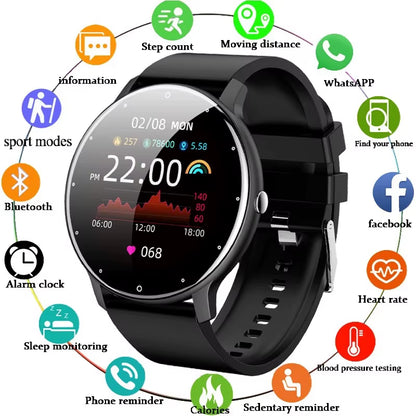 2025 Smart Watch Women Men Lady Gift Sport Fitness Watches Heart Rate Monitor Waterproof Smartwatch for Xiaomi Android IOS